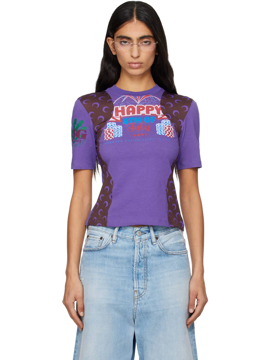 Purple Regenerated Graphic Jersey Baby Fit T-shirt - 1