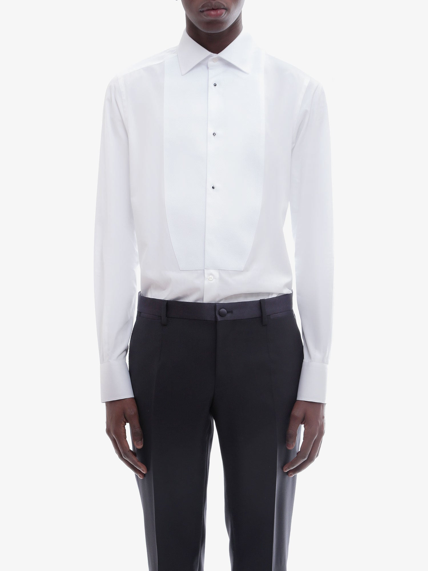 Dolce & Gabbana Cotton Shirt With Frontal Plastron - 3