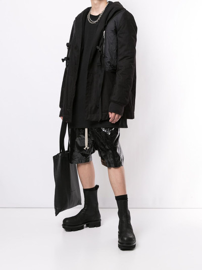 Rick Owens DRKSHDW buckle fastening layered coat outlook