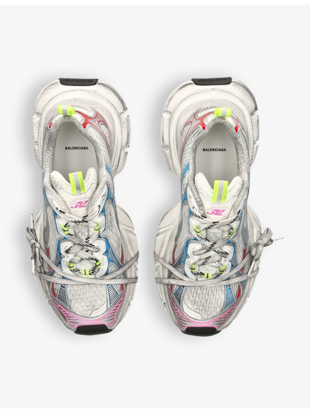 3XL panelled mesh low-top trainers - 2