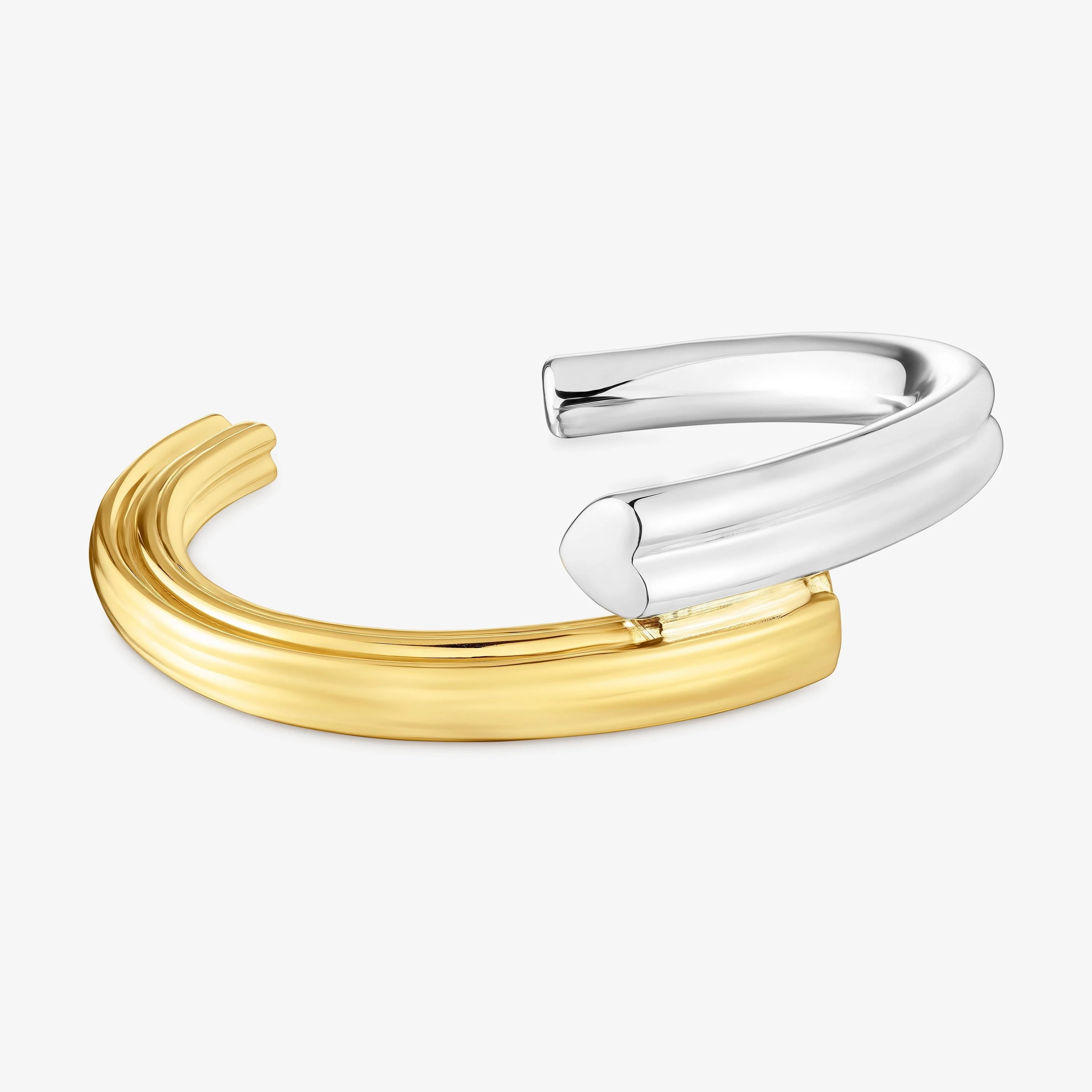 Wide two-tone Bangle with bear and heart motifs TOUS 1950 - 1