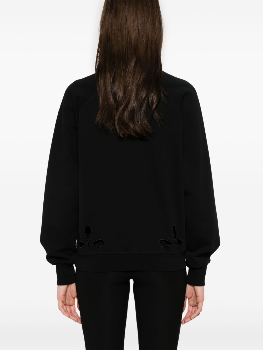 petal-embroidered crew-neck sweatshirt - 4