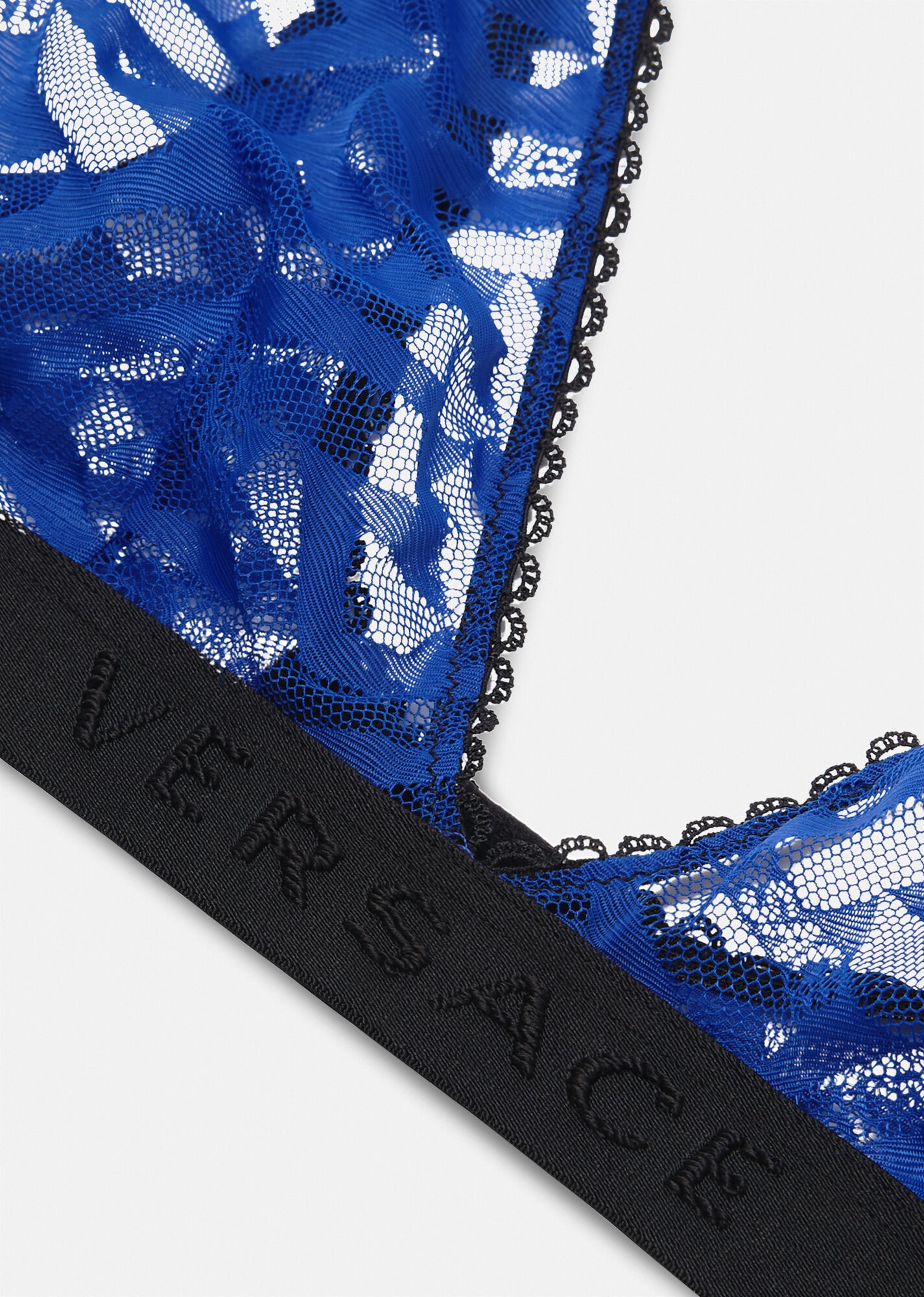 Greca Signature Print Tulle Bralette - 2