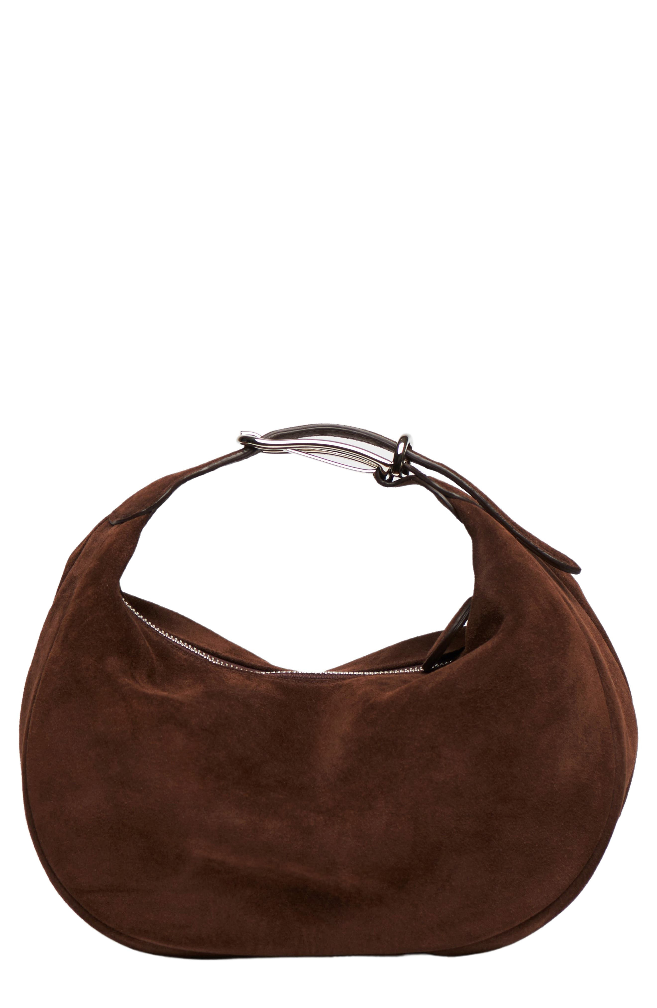 LIFFNER Moon Suede Top Handle Bag in Dark Brown at Nordstrom - 1