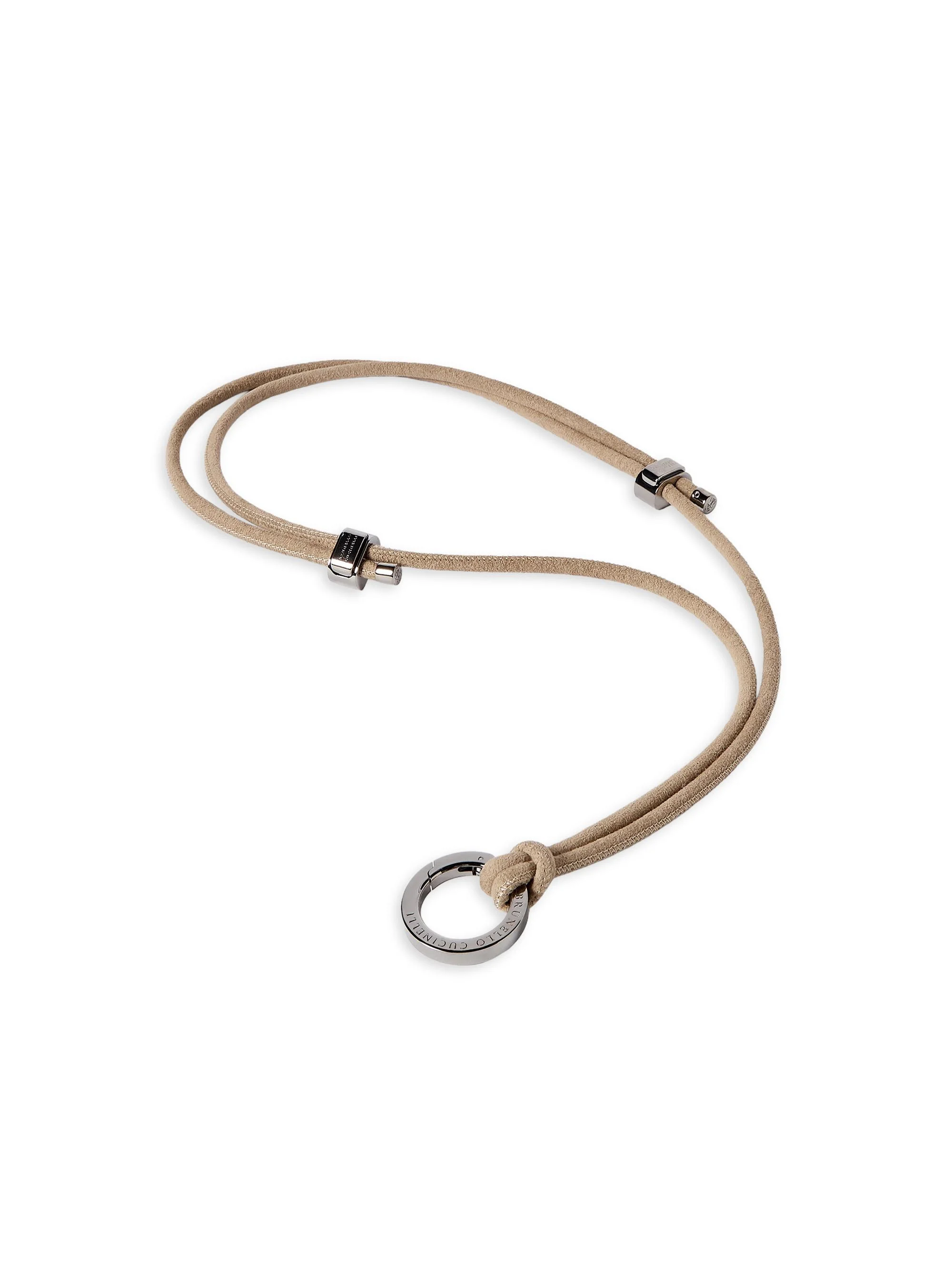 Women's Alcantara Glasses Cord with Monili - Beige - 1