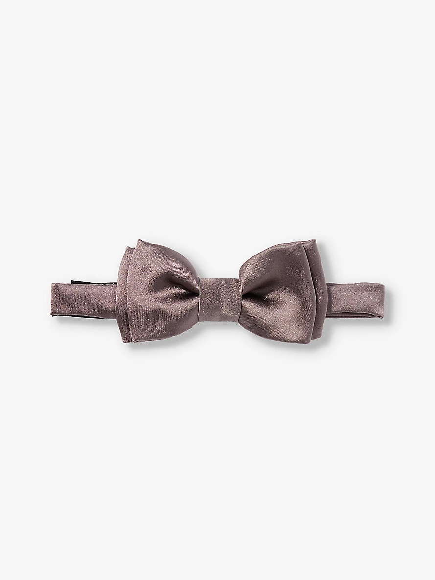 Double-layered silk bow tie - 1