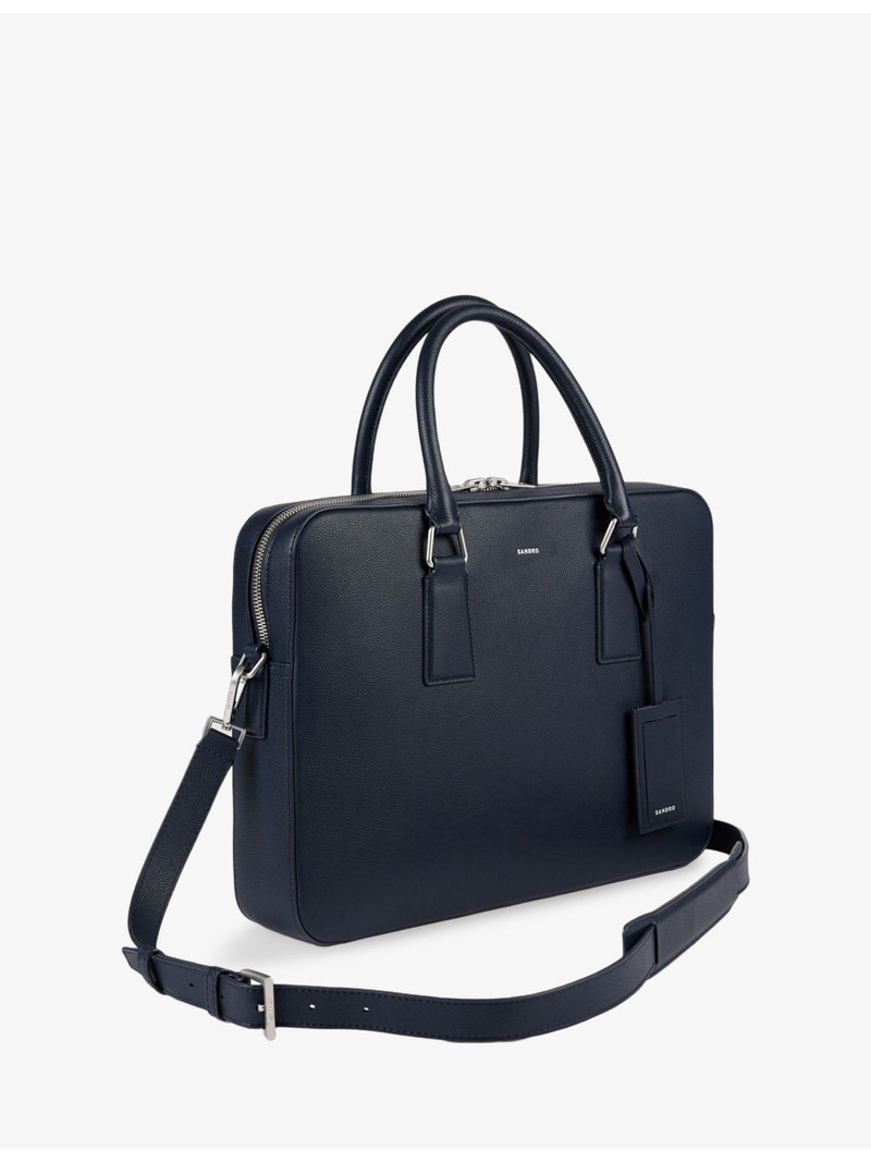 Sandro Grained Large Leather Briefcase outlook