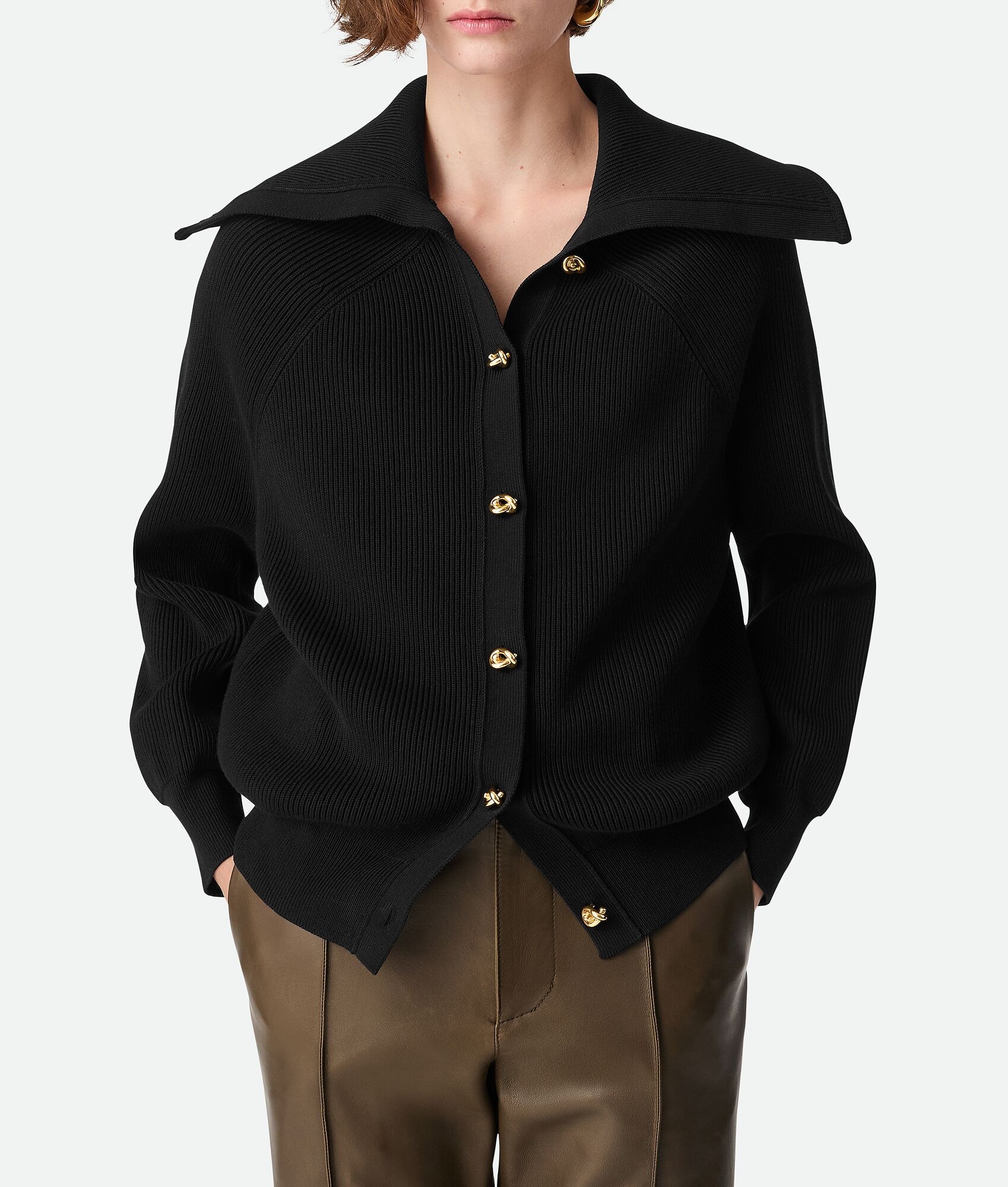 Cotton Rib Cardigan - 4