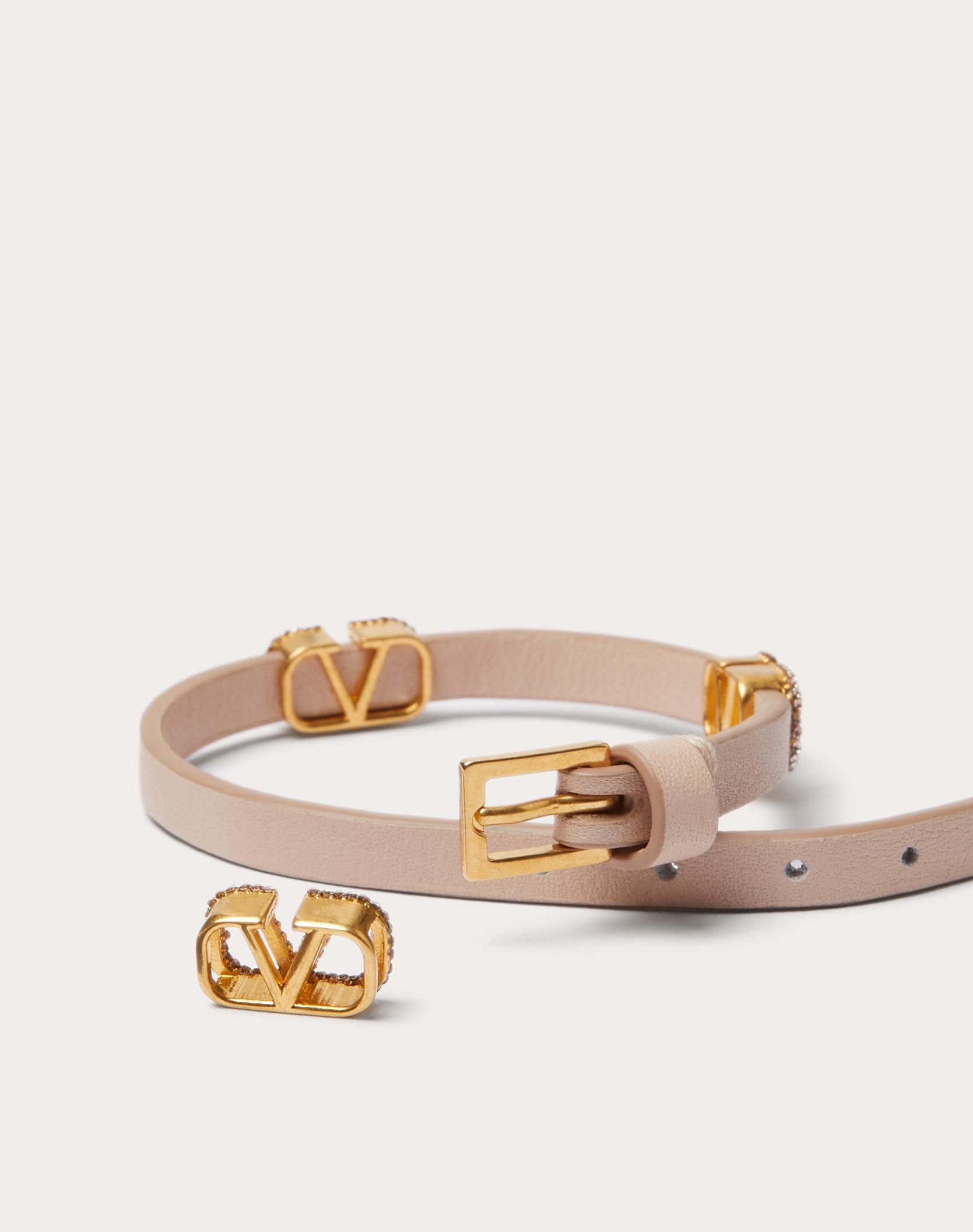 VLOGO SIGNATURE LEATHER BRACELET - 4