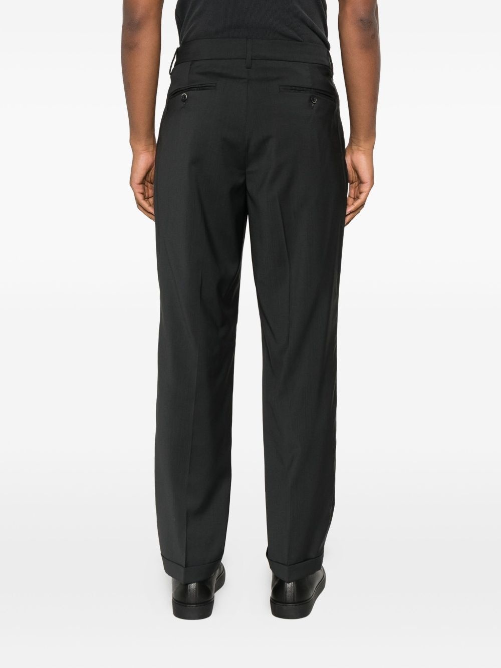 pleated wool trousers - 4
