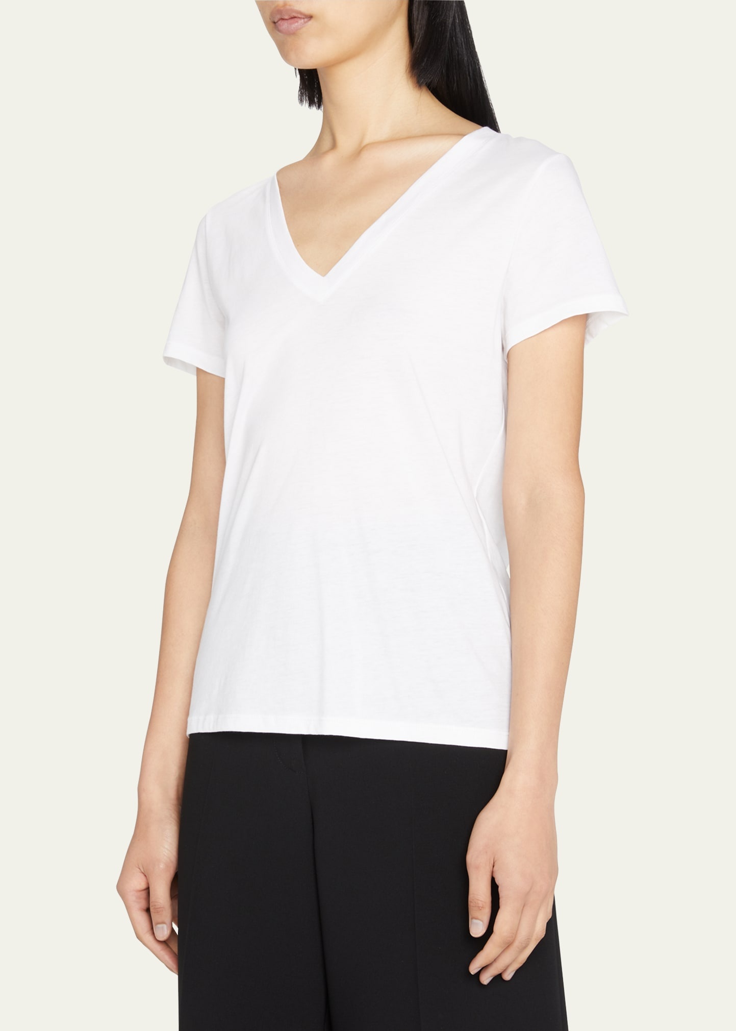 Essential Pima Cotton V-Neck Tee - 4