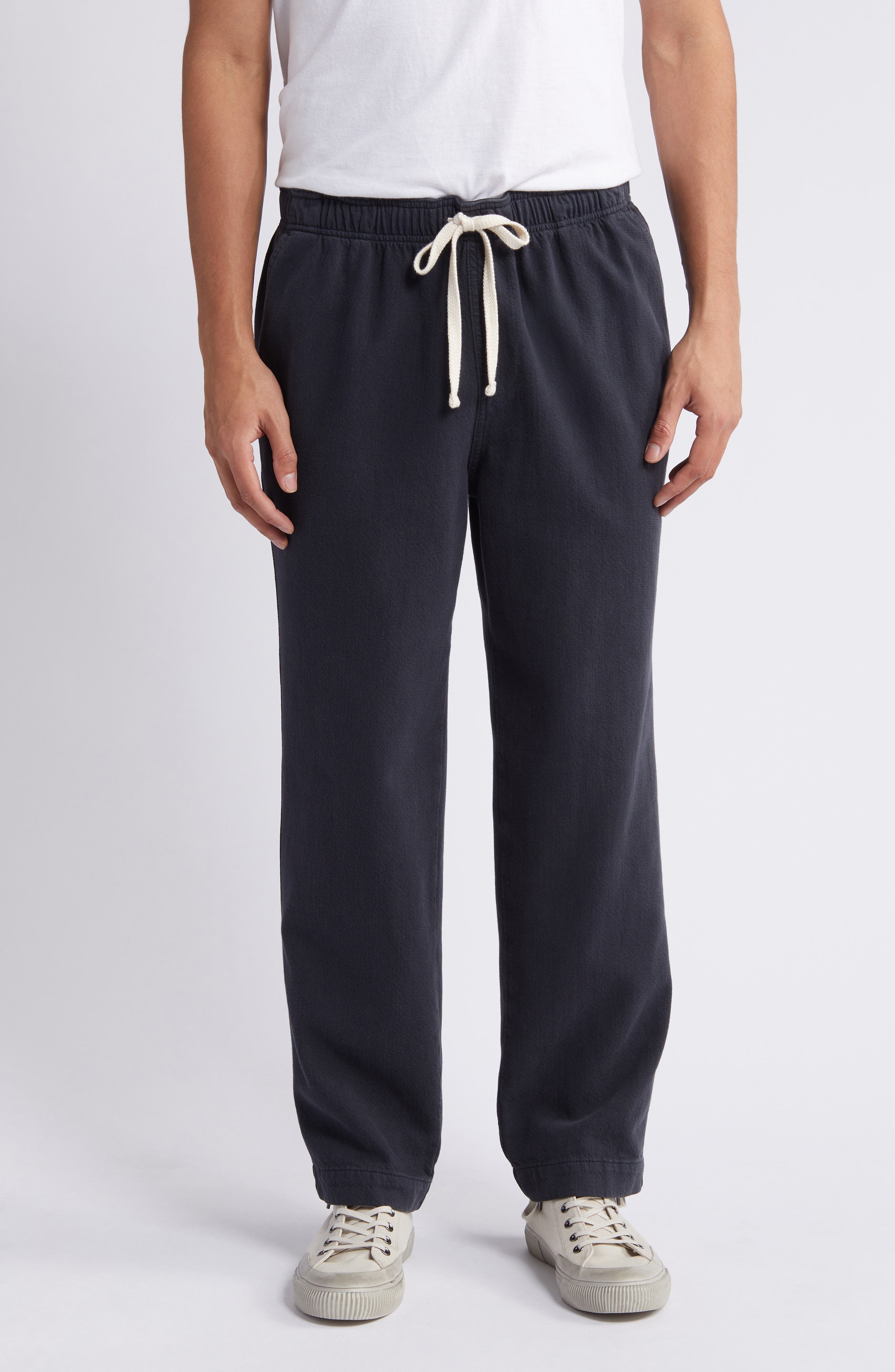 FRAME Cotton Terry Travel Pants in Navy at Nordstrom - 1