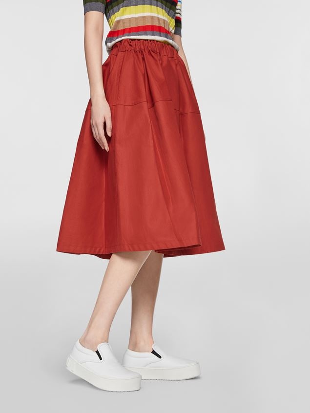 ORGANIC COTTON DRILL BALLOON SKIRT - 5