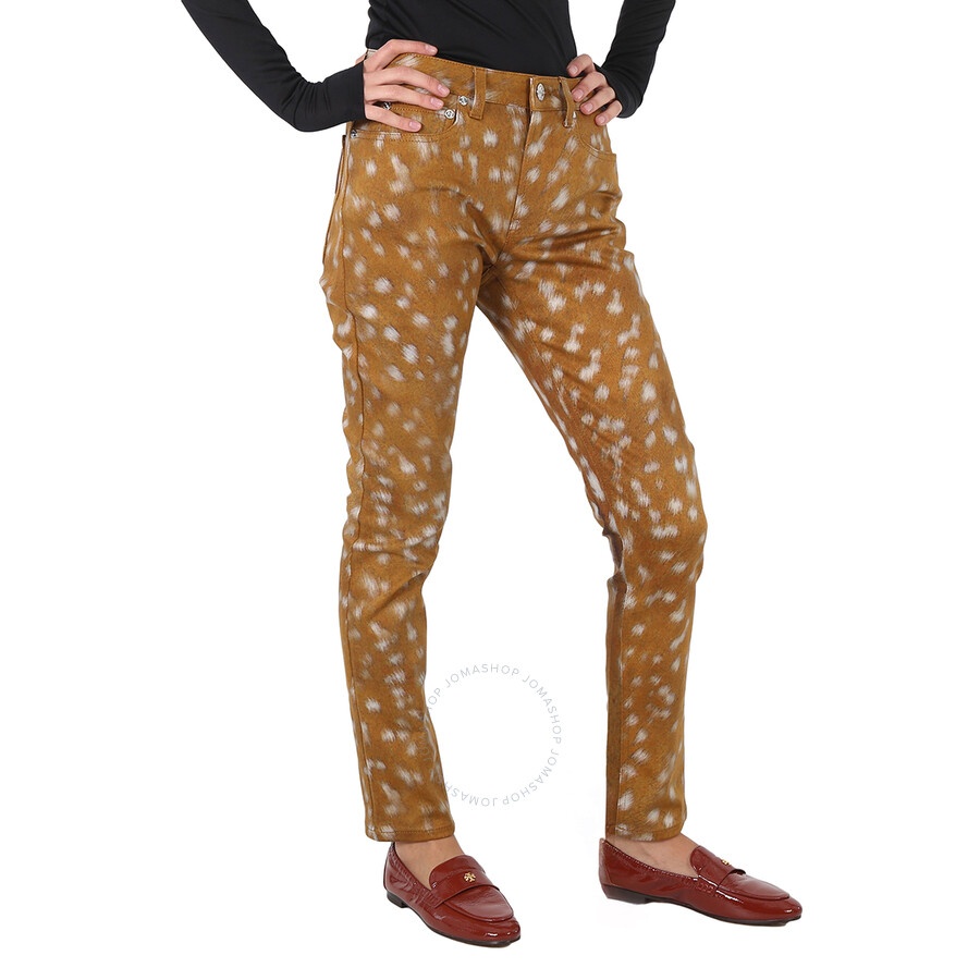 Burberry Ladies Honey Printed Pants - 4
