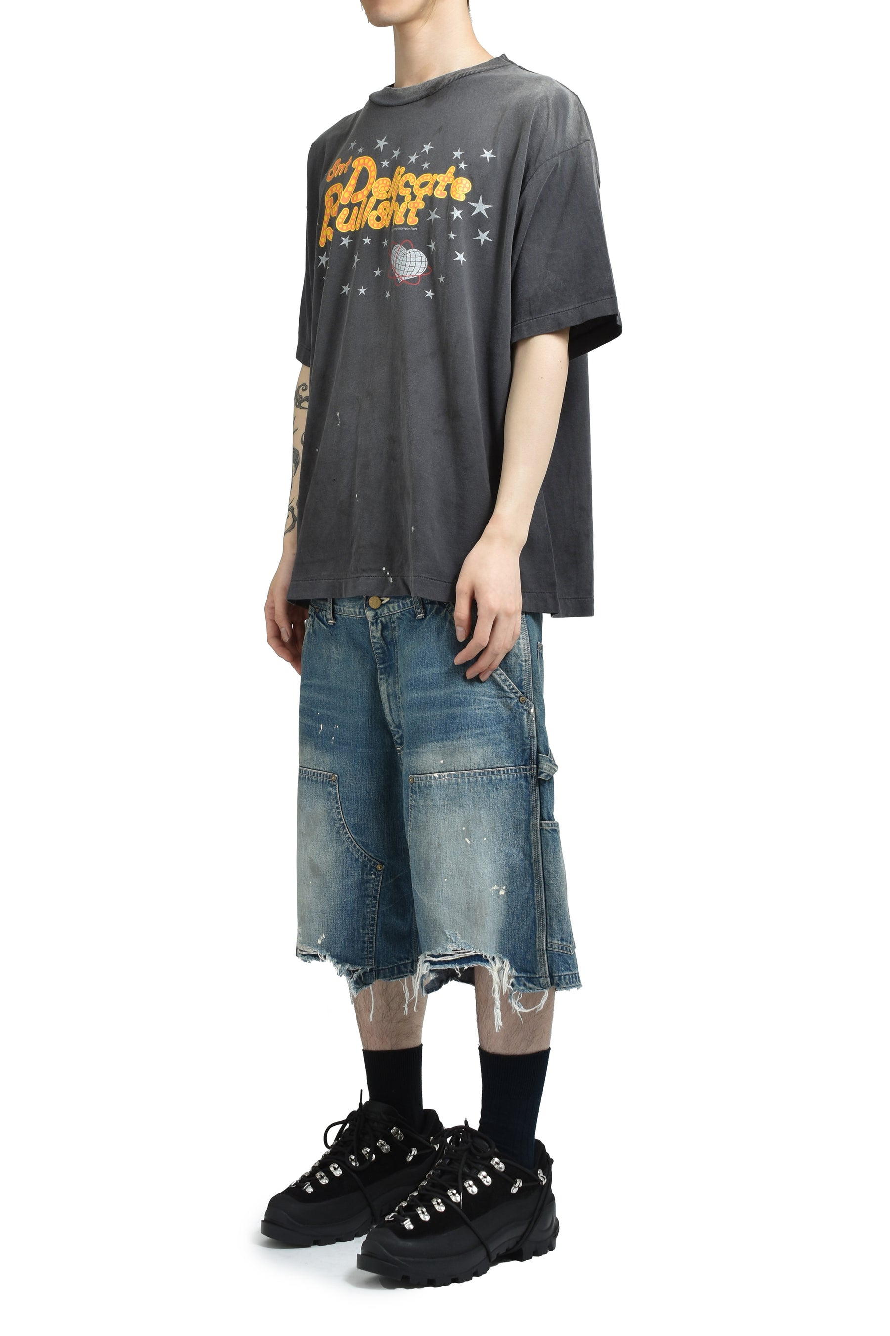 SS TEE/DELICATE BULLSHIT / BLK - 4