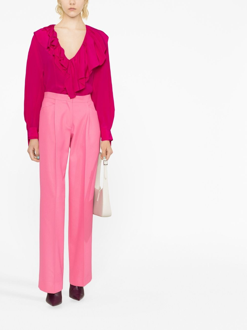 ruffled silk blouse - 2