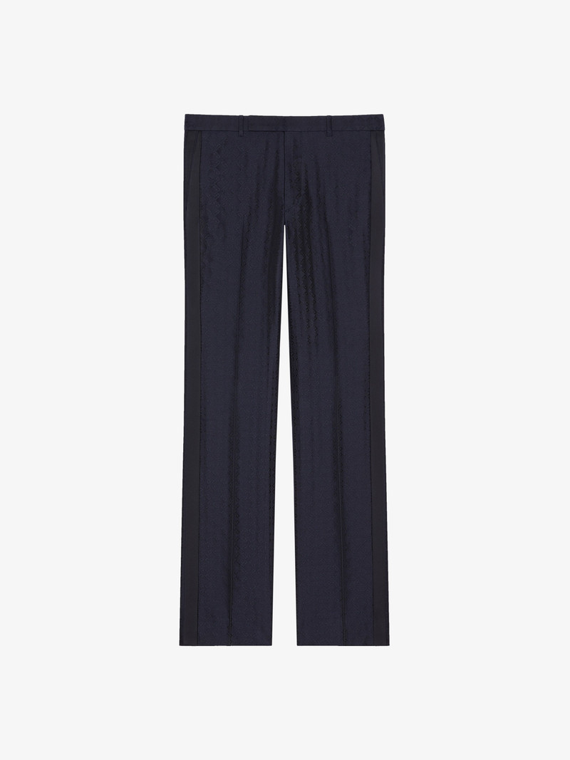 SLIM FIT PANTS IN MONOGRAM 72 WOOL AND SILK 1