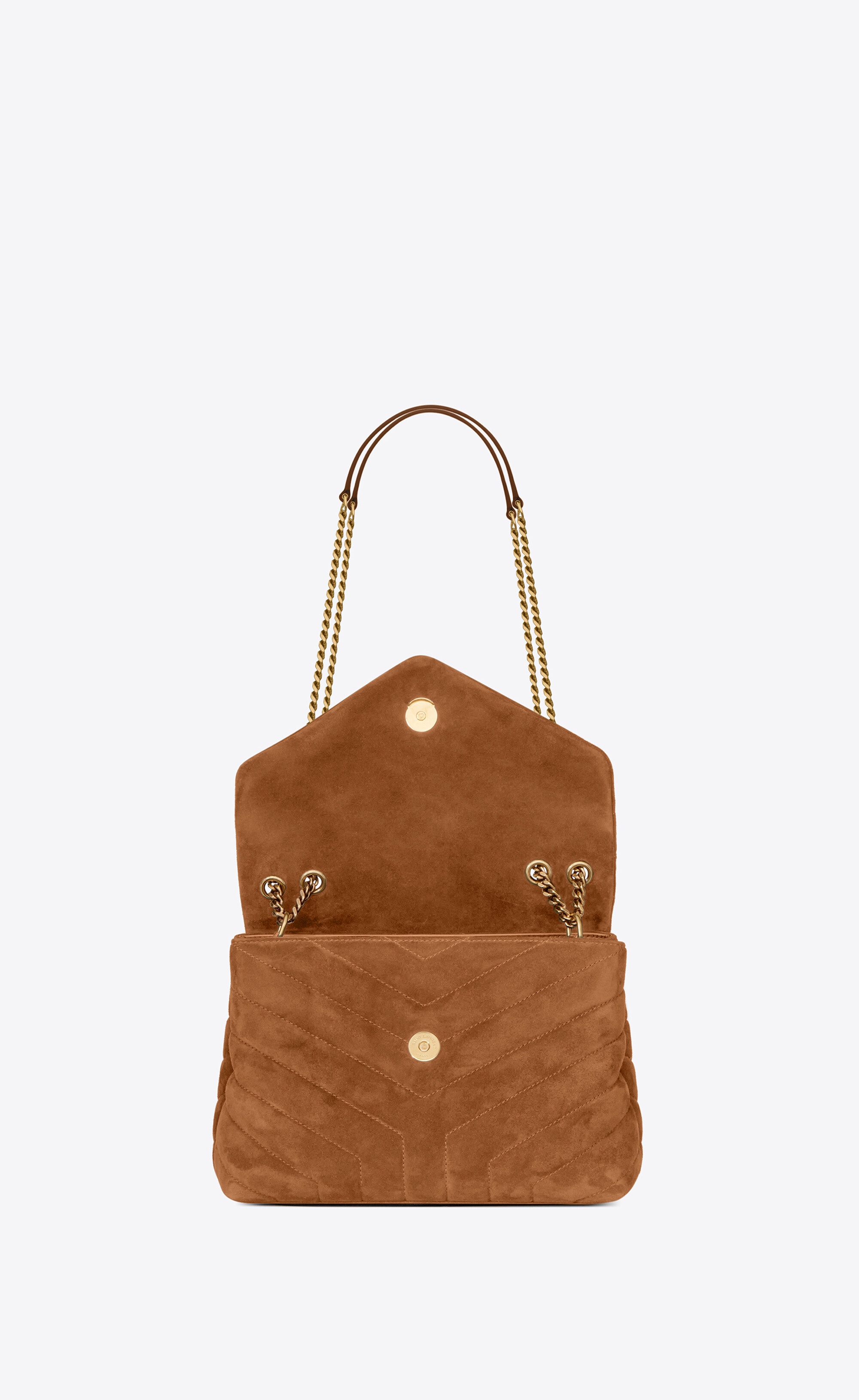 loulou small chain bag in "y"-quilted suede - 5