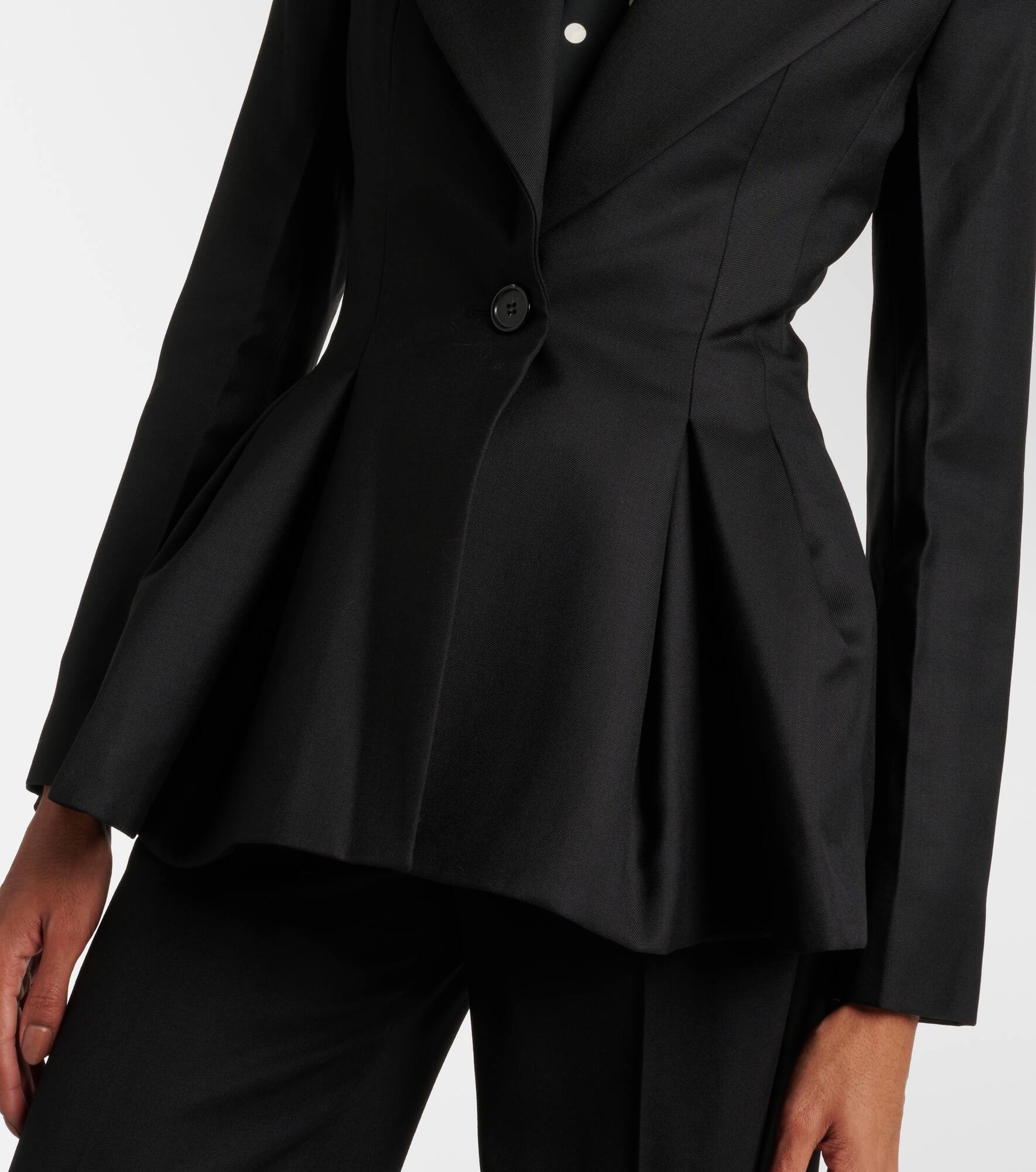 Wool gabardine blazer - 5