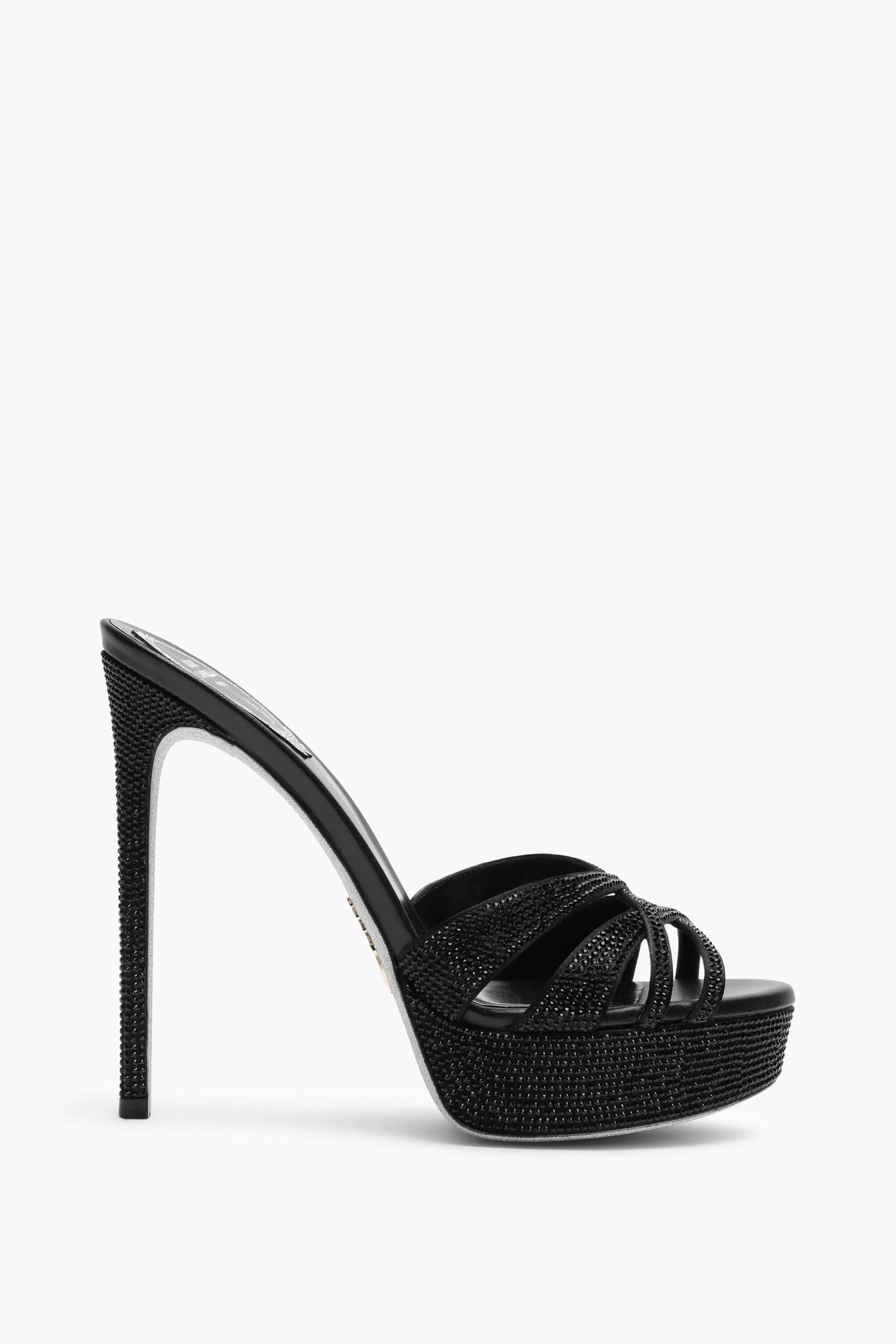 Dania Black Platform Slider Sandal 130 - 1