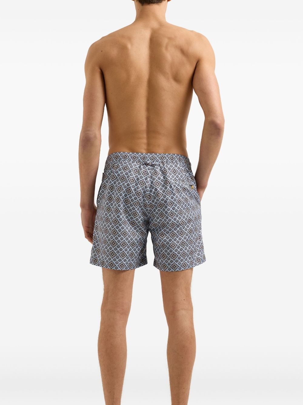 geometric-print swim shorts - 4