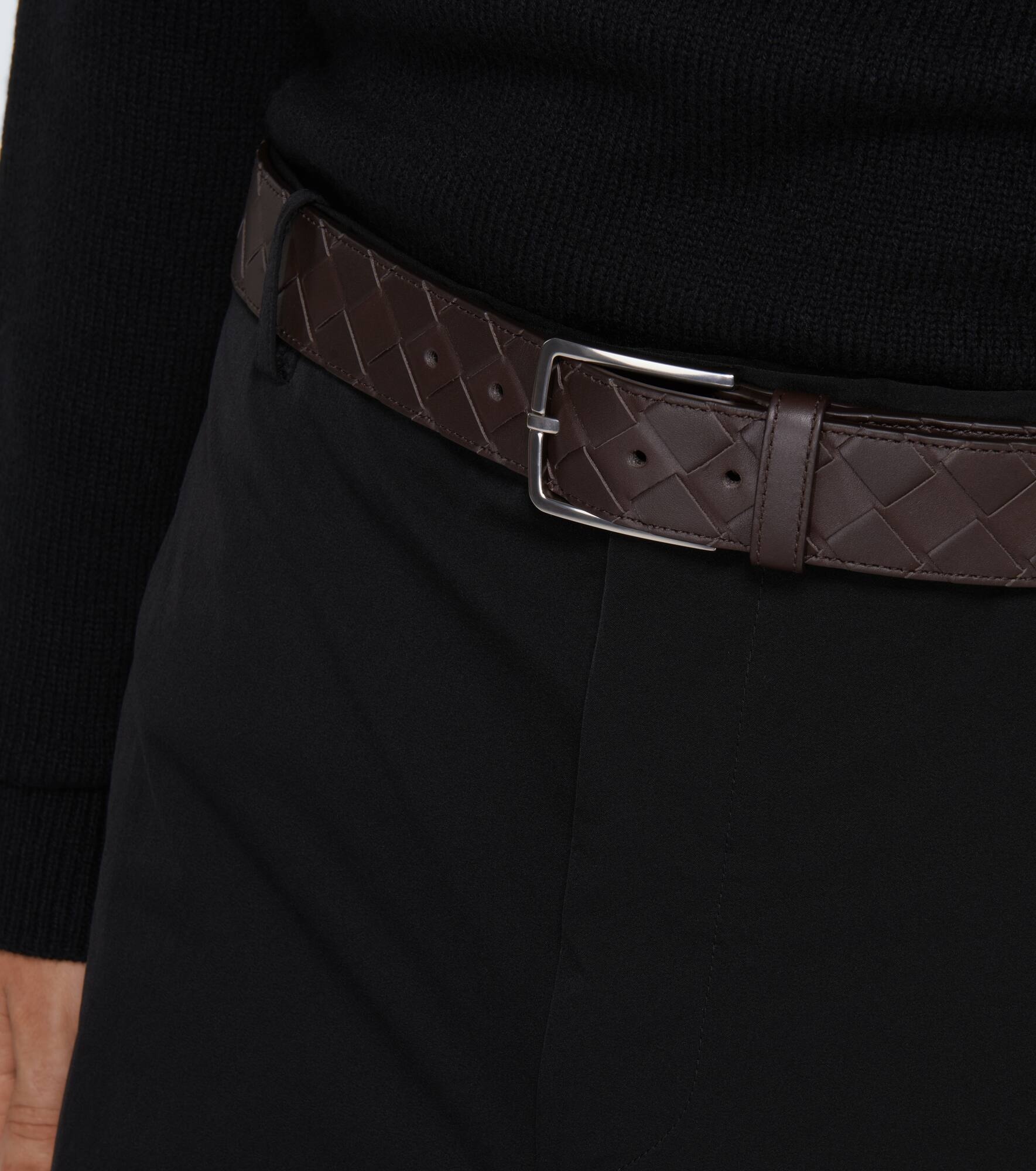 Intreccio leather belt - 3
