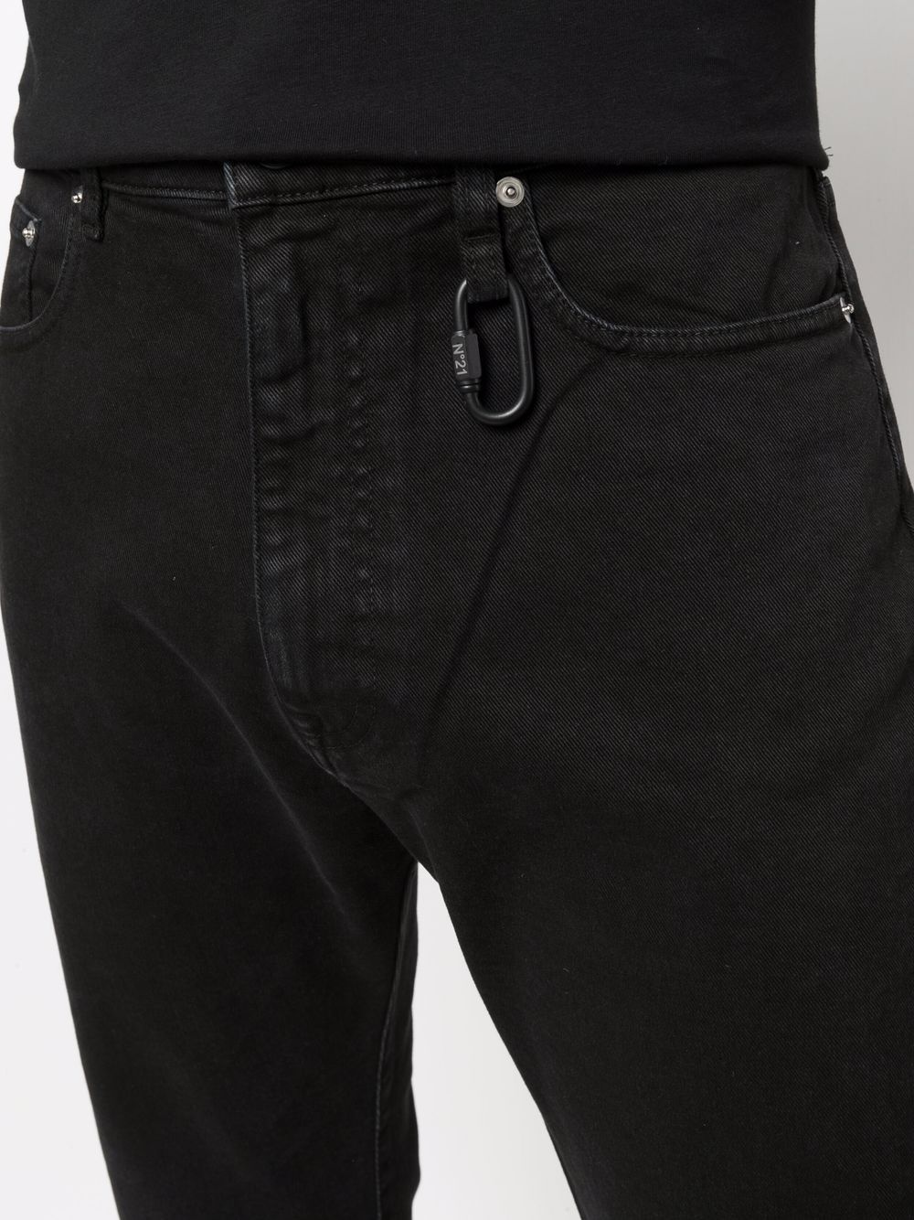 carabiner-detail straight-leg jeans - 5