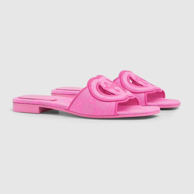 Women's Interlocking G slide sandal 2