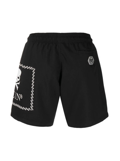 PHILIPP PLEIN skull logo-print swim shorts outlook