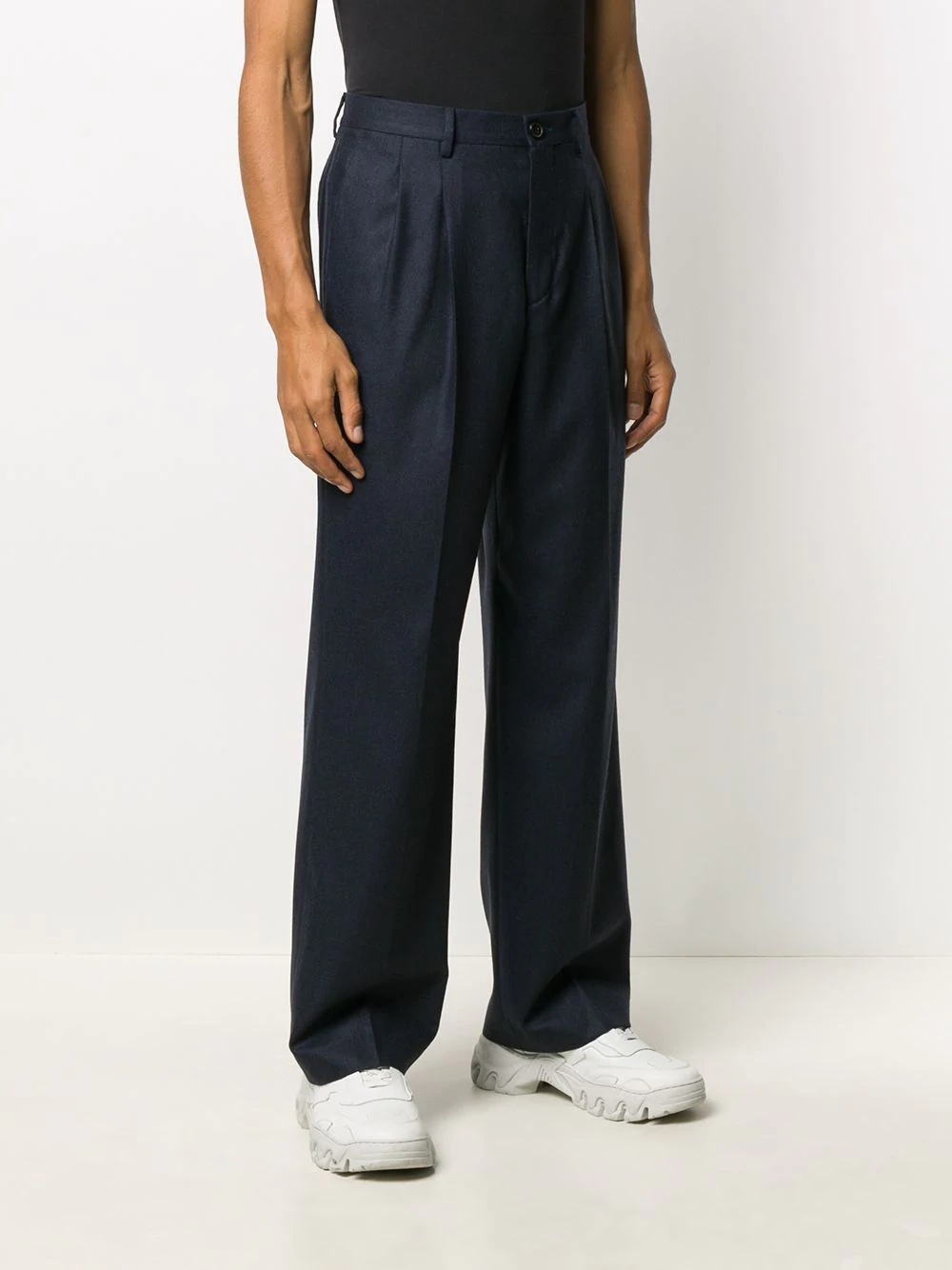 high-waisted knitted trousers - 3