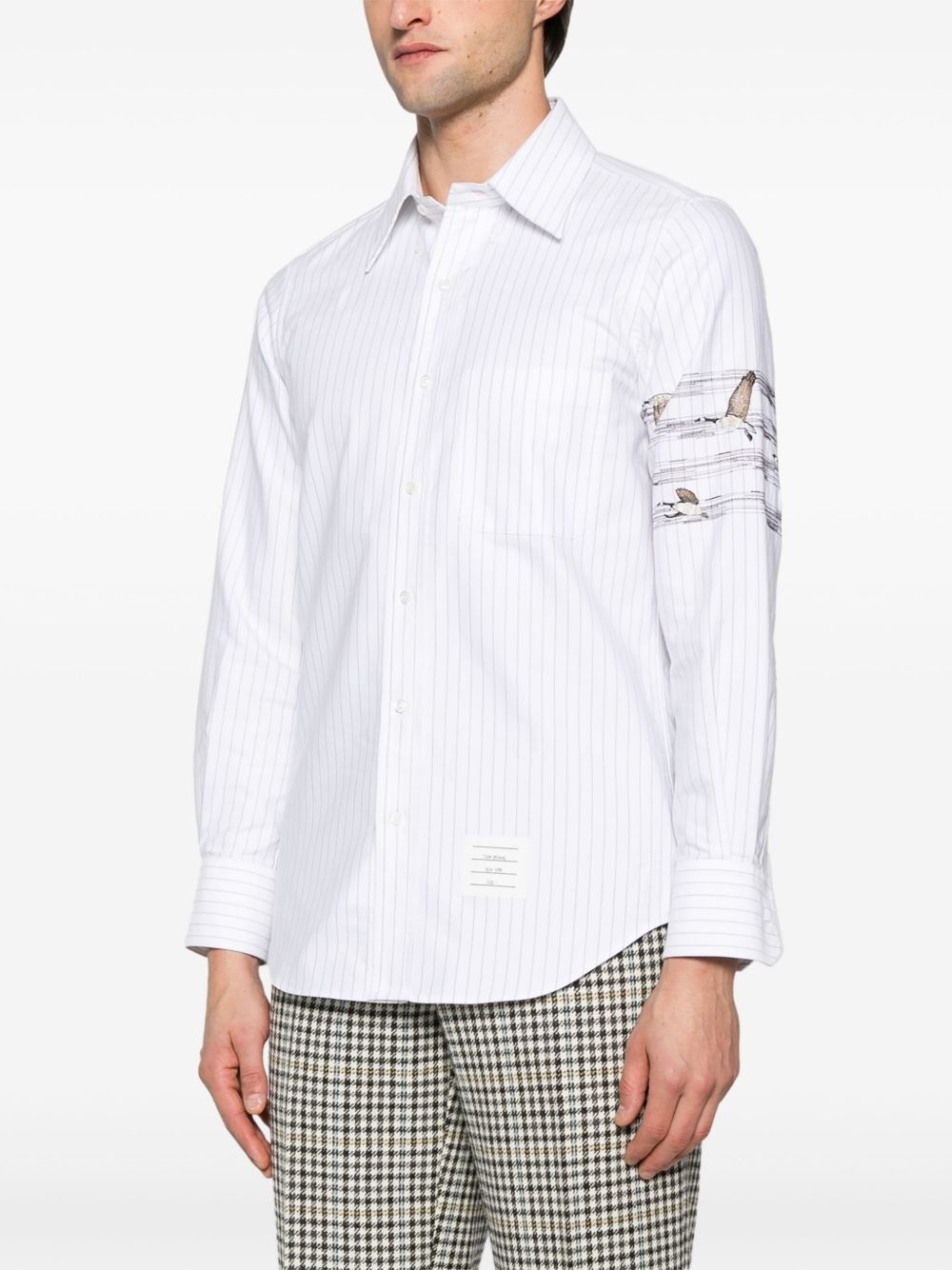 embroidered-motif shirt - 3