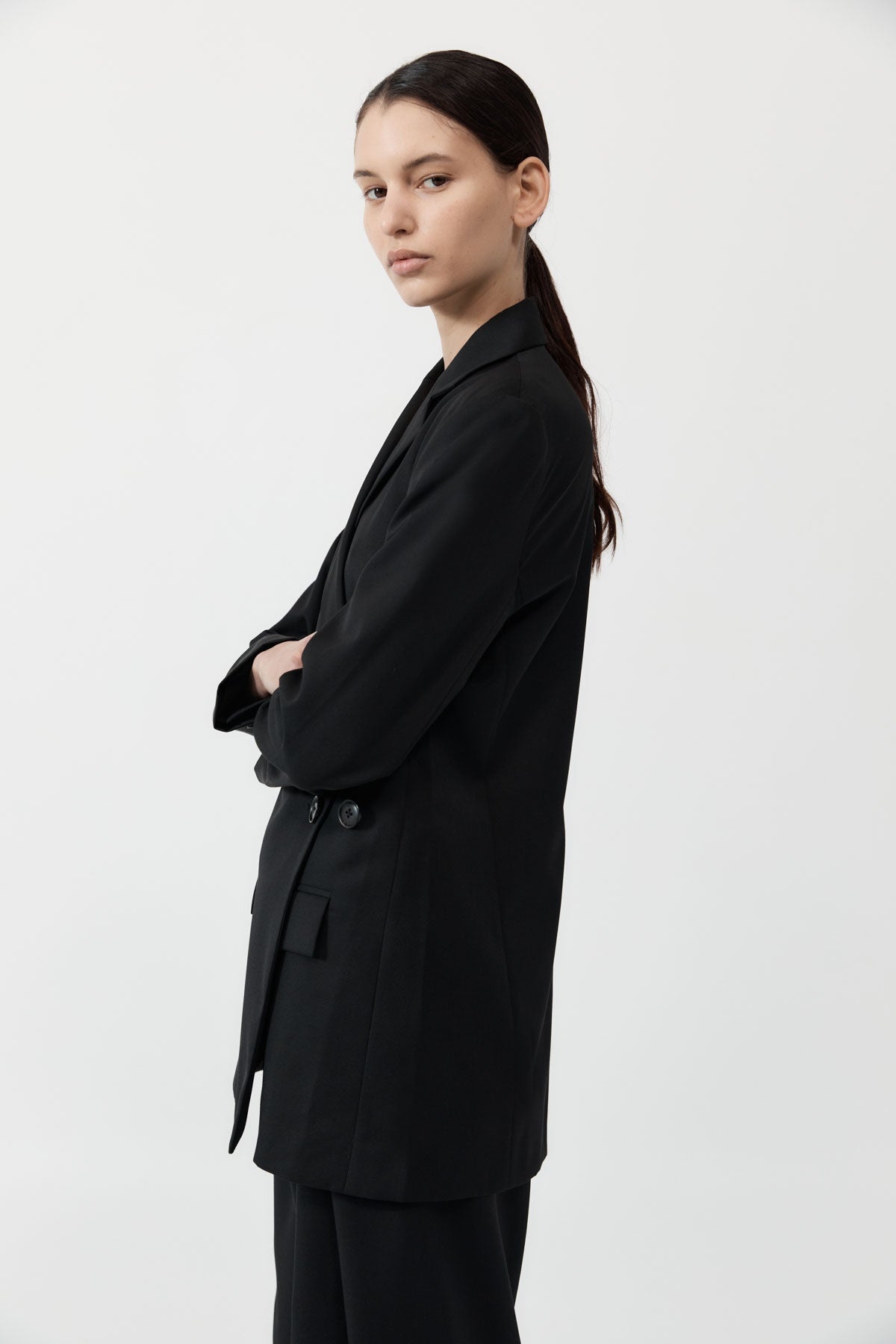 Wrap Blazer - Black - 5