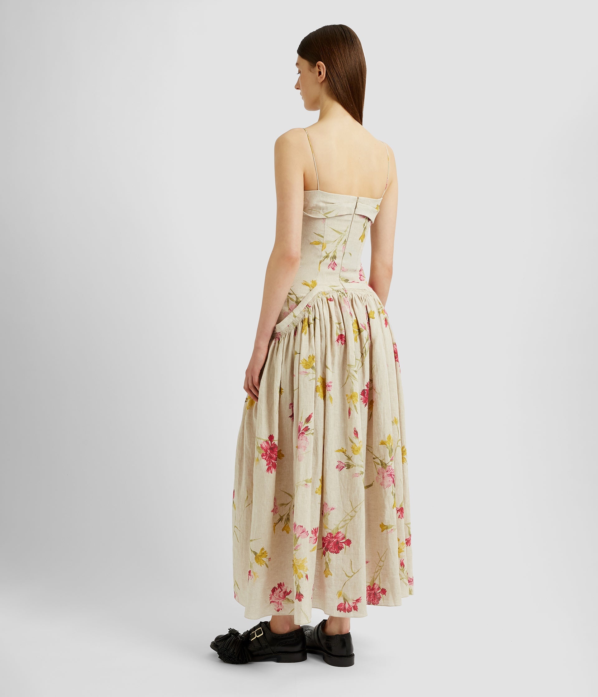 SLEEVELESS FULL SKIRT MIDI DRESS - 3