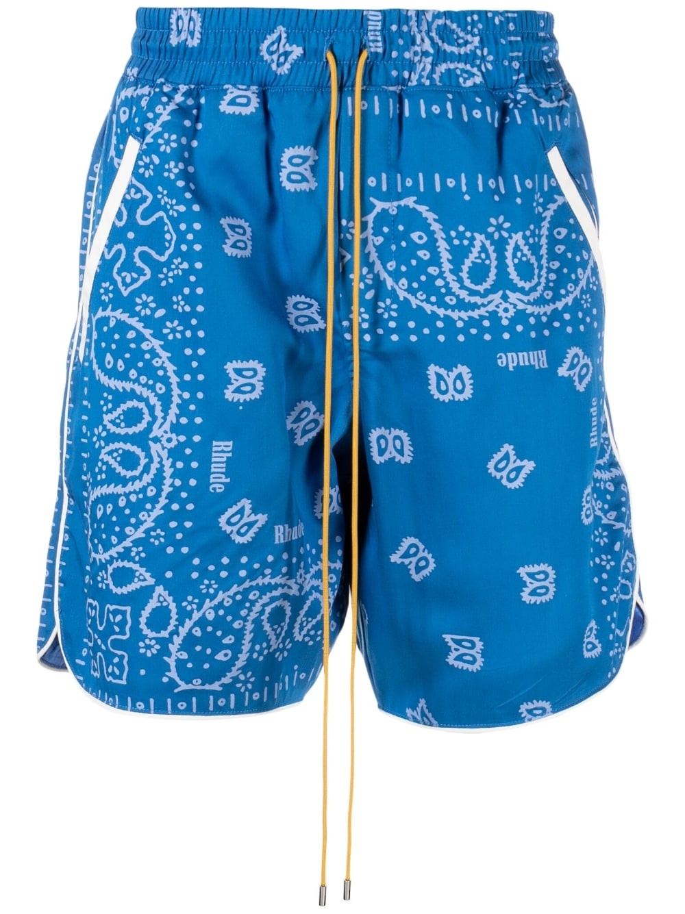 bandana-print track shorts - 1