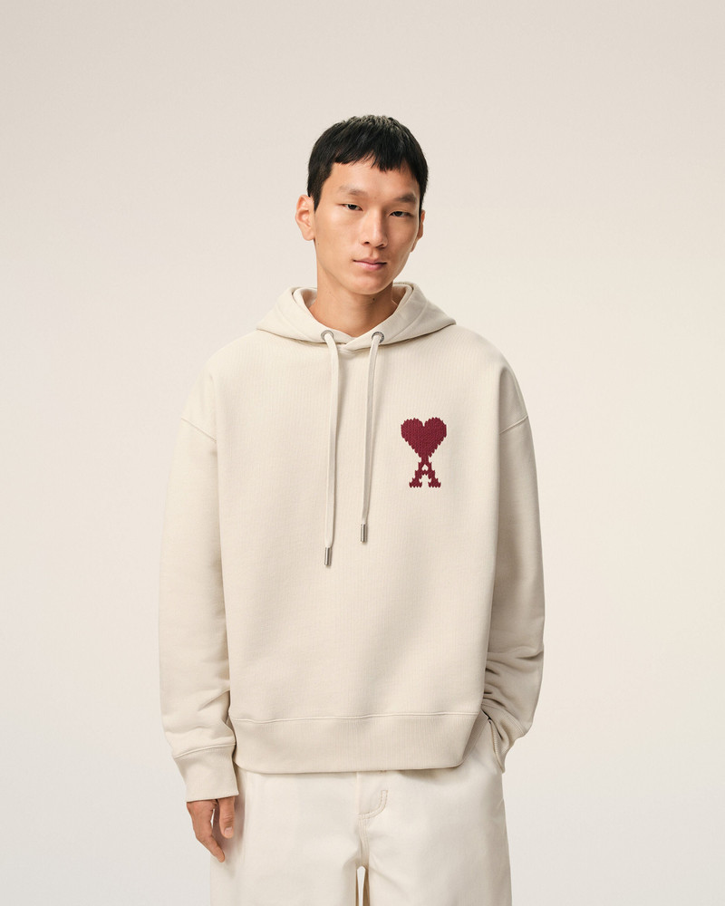 WHITE COTTON AMI DE COEUR HOODIE 3