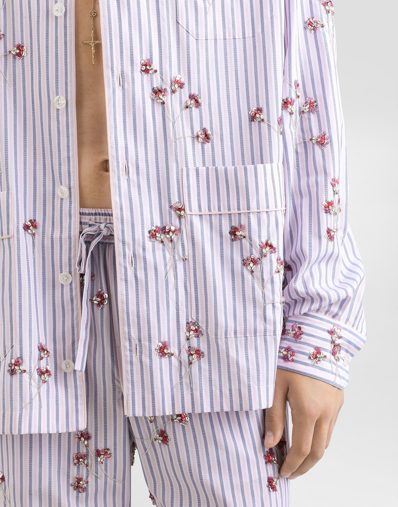 Cotton and silk vanity shirt with embroidery 4