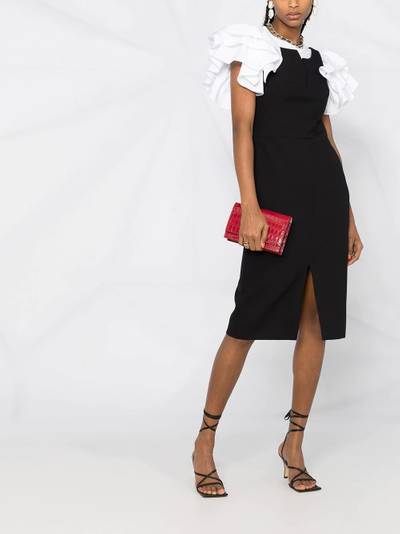 Alexander McQueen slot neckline midi dress outlook