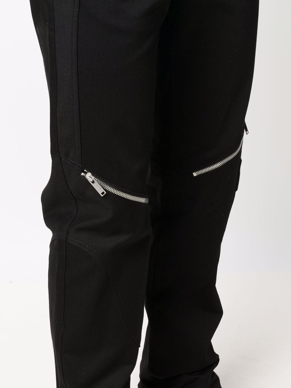 zip-detailed straight-leg trousers - 5