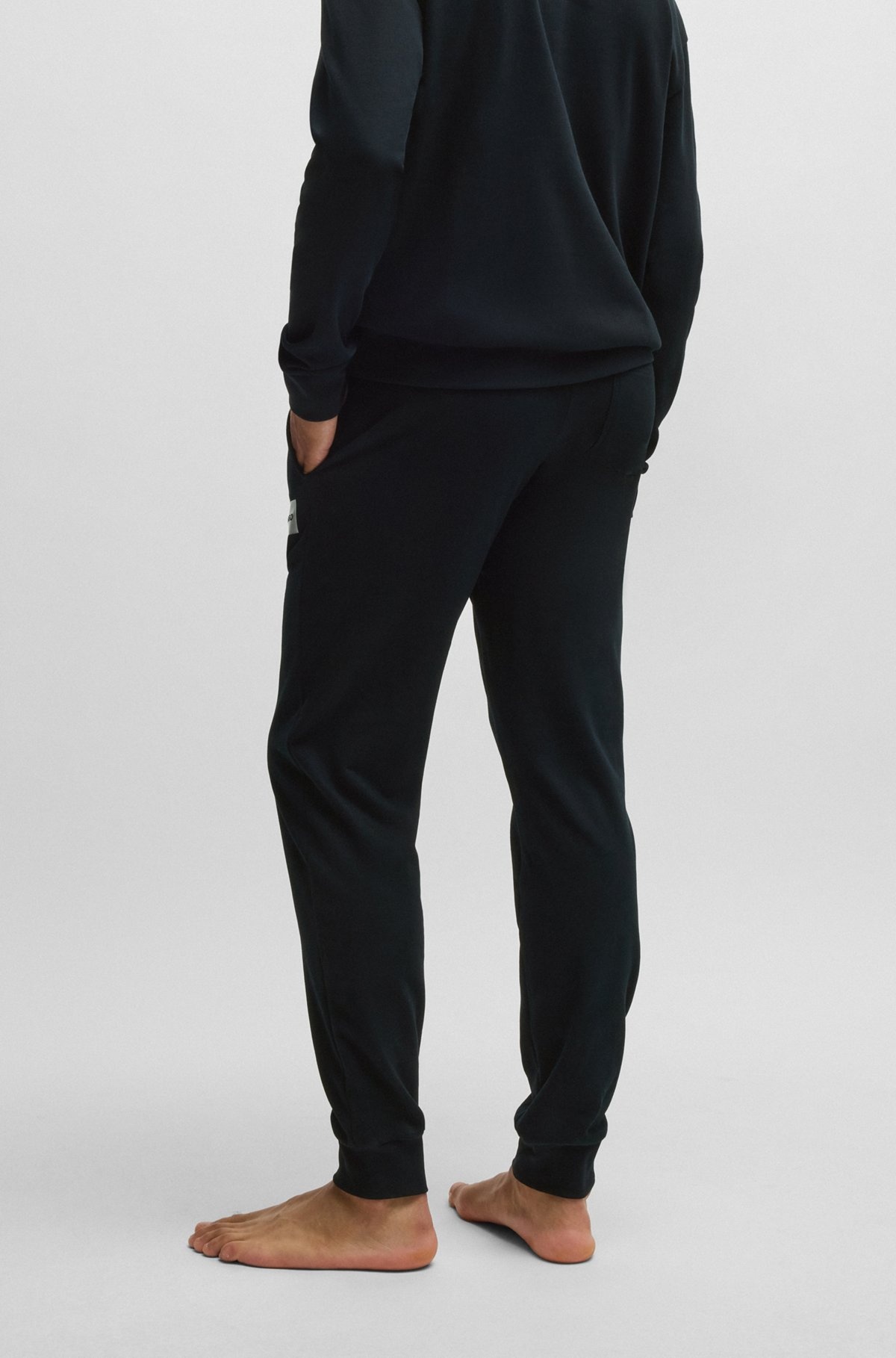 TRACKSUIT BOTTOMS WITH METALLIC LOGO LABEL - 4