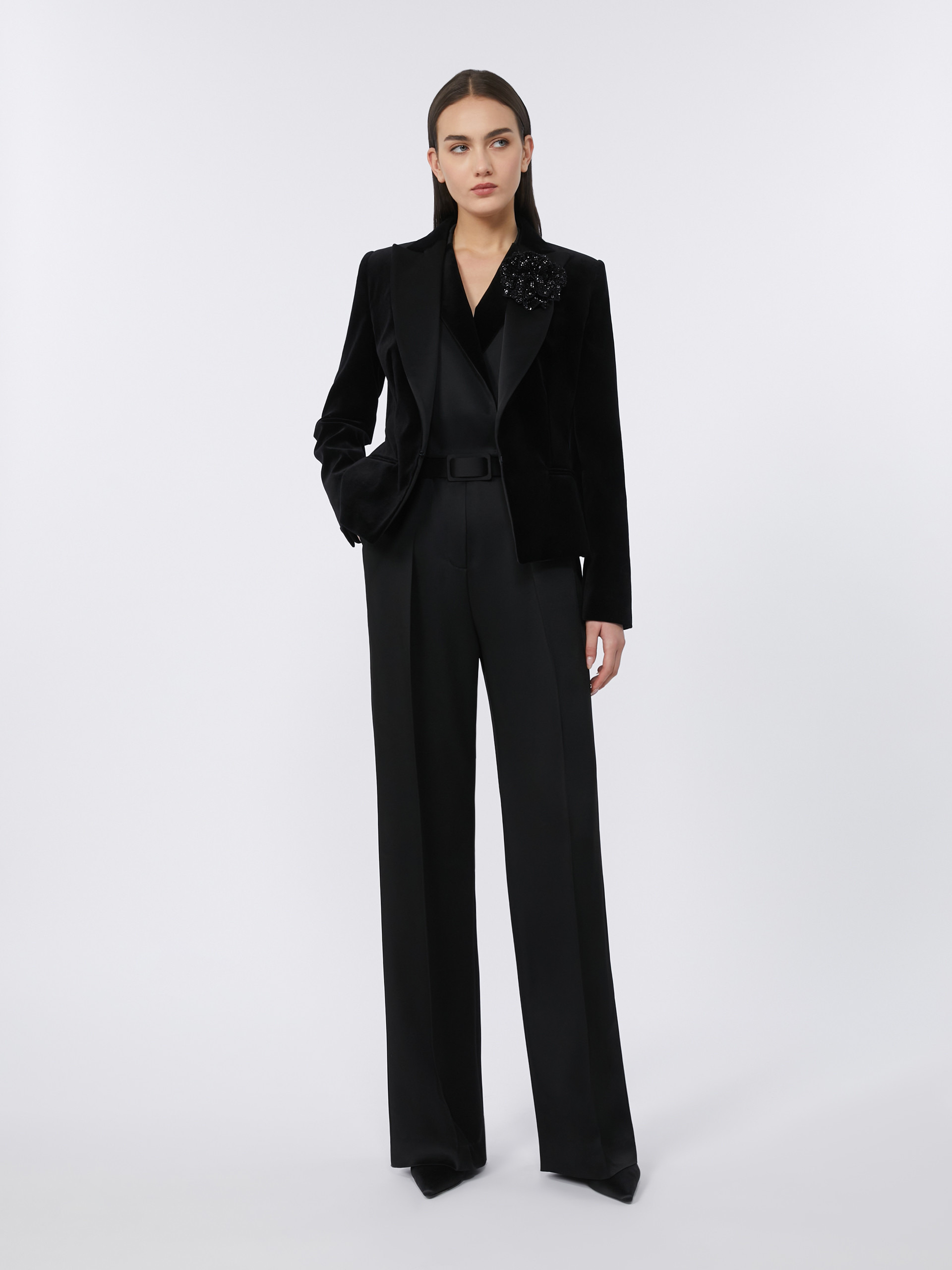 SCALATA Tuxedo jumpsuit in enver satin - 2