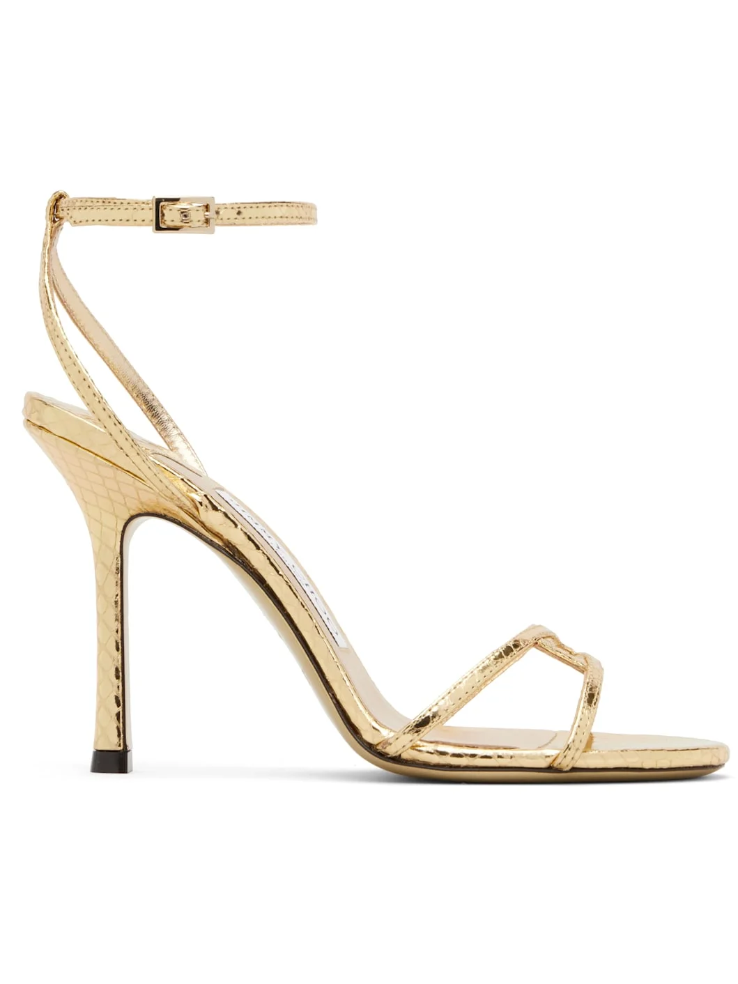 Gold Leo 100 Candy Wrap Heeled Sandals - 1