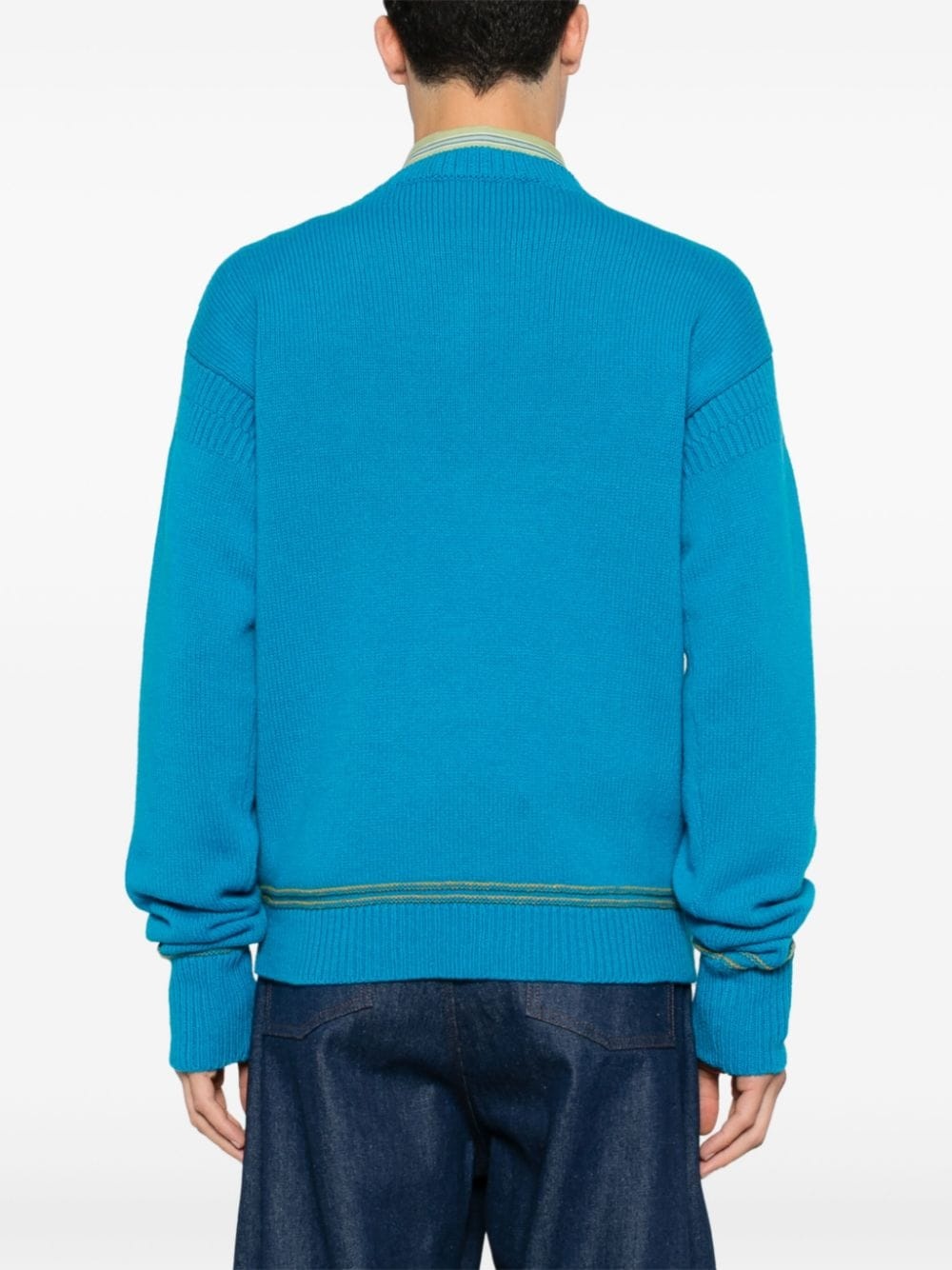 logo-intarsia sweater - 4