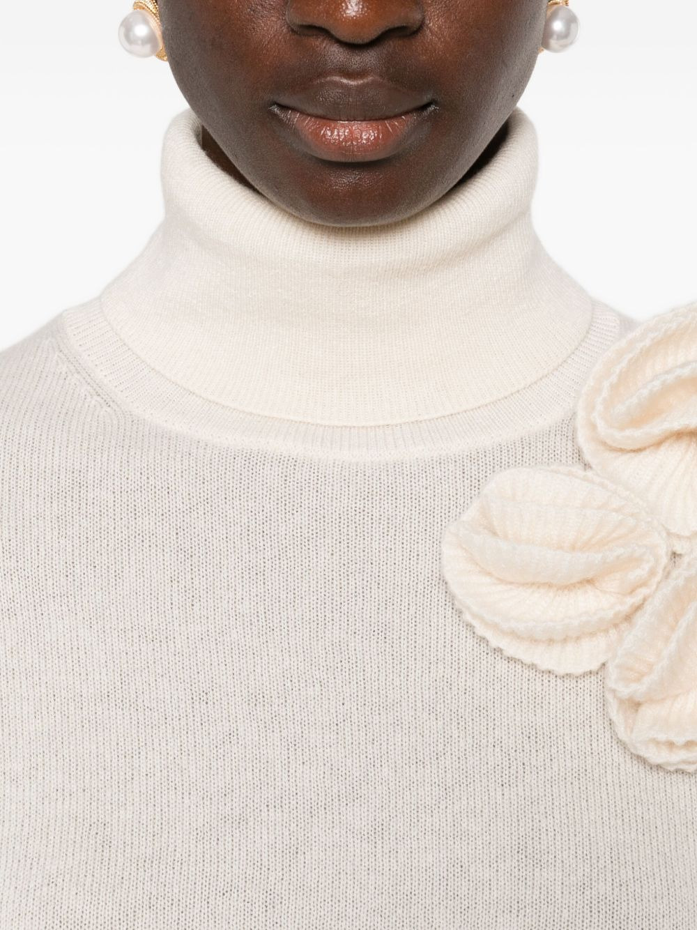 embellished turtleneck sweater - 5