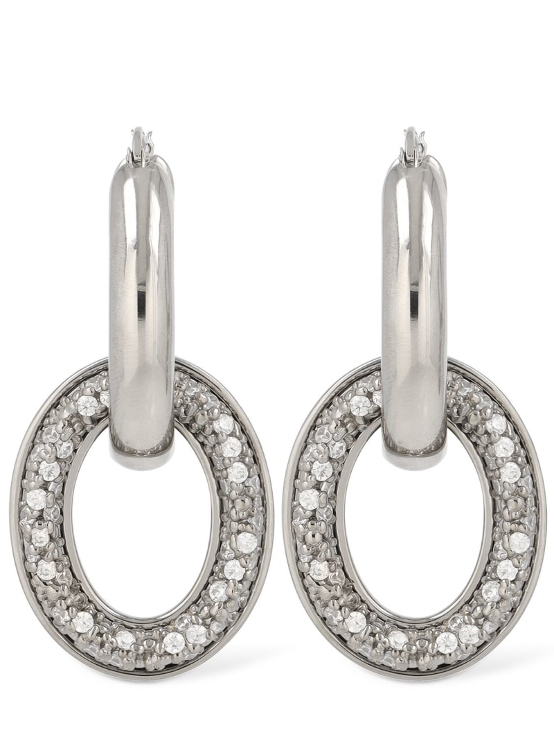 BC1 double hoop 1 zircon earrings - 1