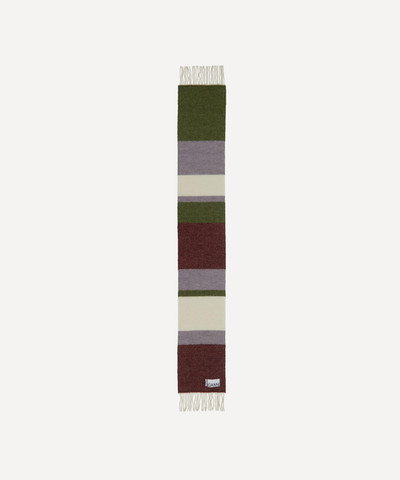 GANNI Striped Fringed Scarf outlook