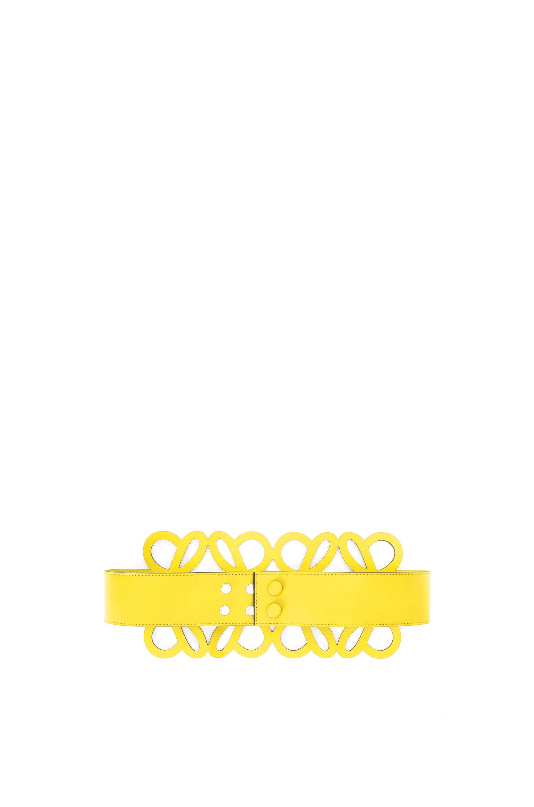 Anagram cut out belt in calfskin - 4