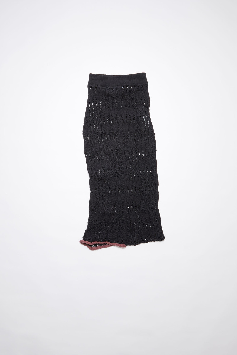 Ladder knit skirt - Black 4