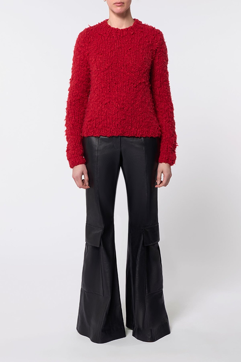 GABRIELA HEARST Dalton Knit Sweater in Scarlet Red Welflame Cashmere outlook