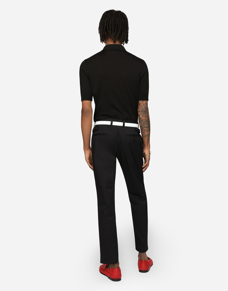 Stretch cotton pants - 3