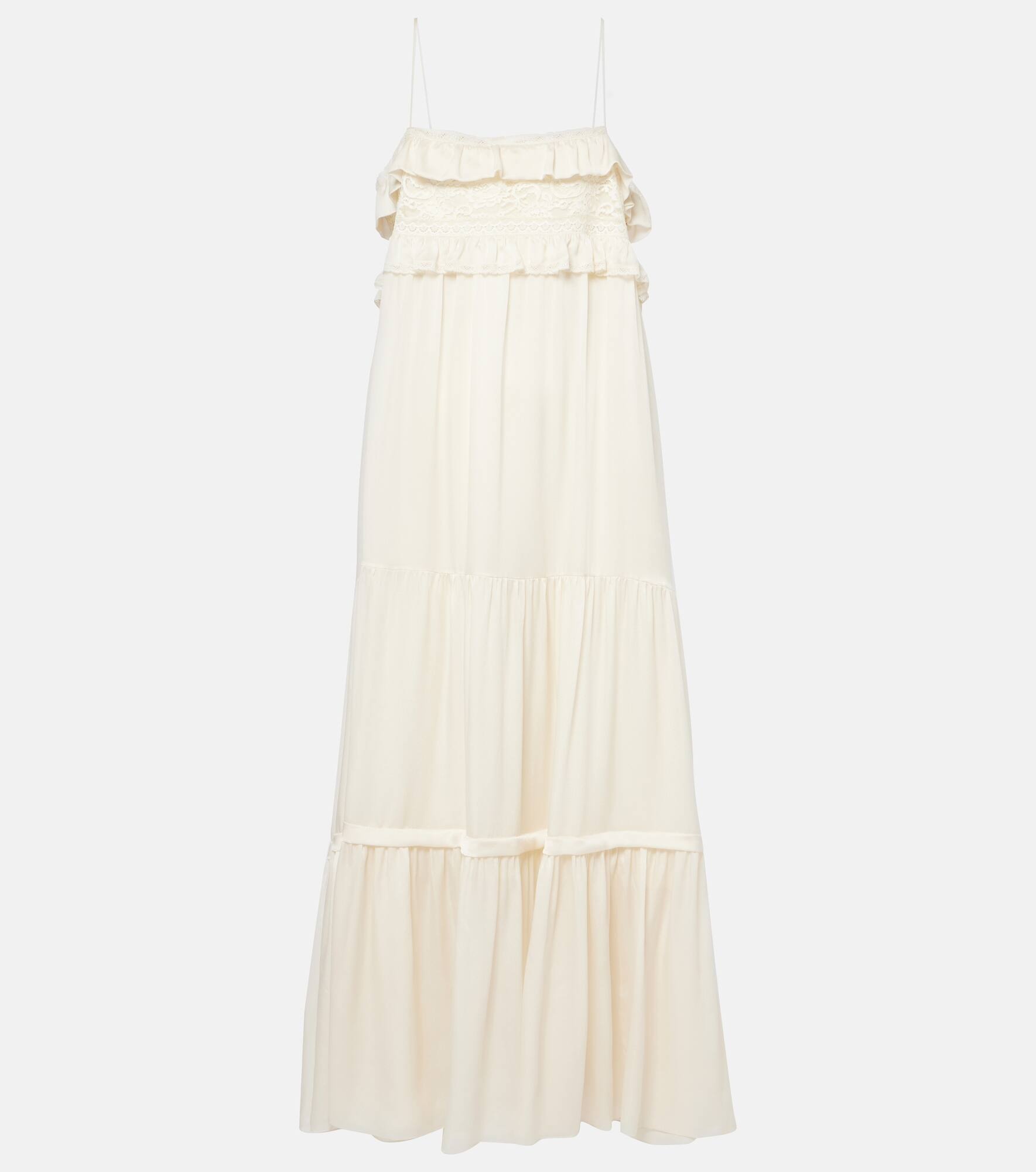 Silk midi dress - 1